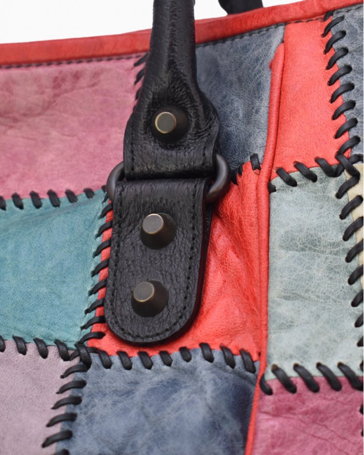 Bolsa Balenciaga Motocross Patchwork Colorida